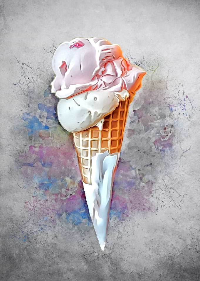 Strawberry vanille ice