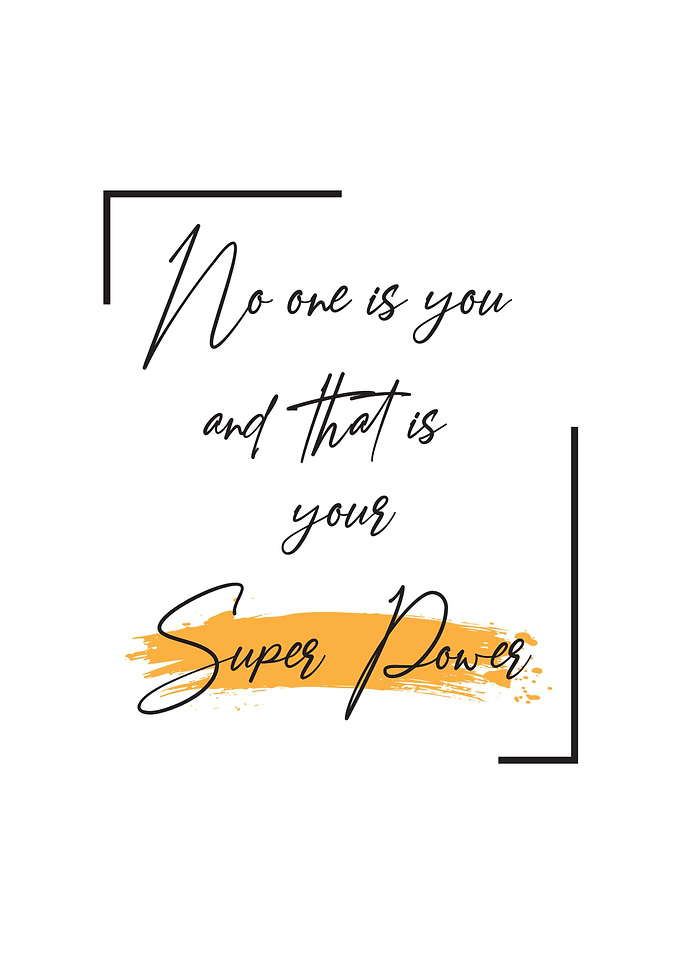 No One is You and thats