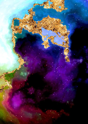 100 Starry Nebula in Space