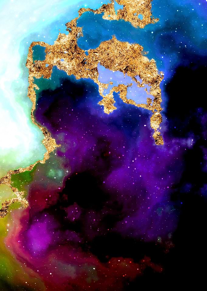 100 Starry Nebula in Space