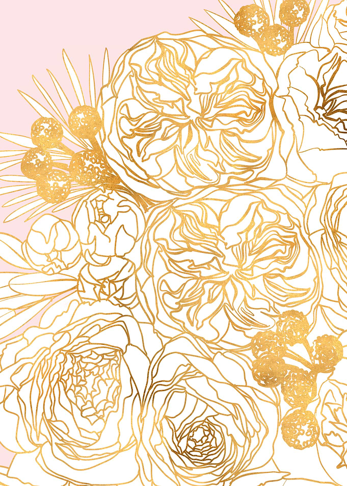 Rekha roses pink gold