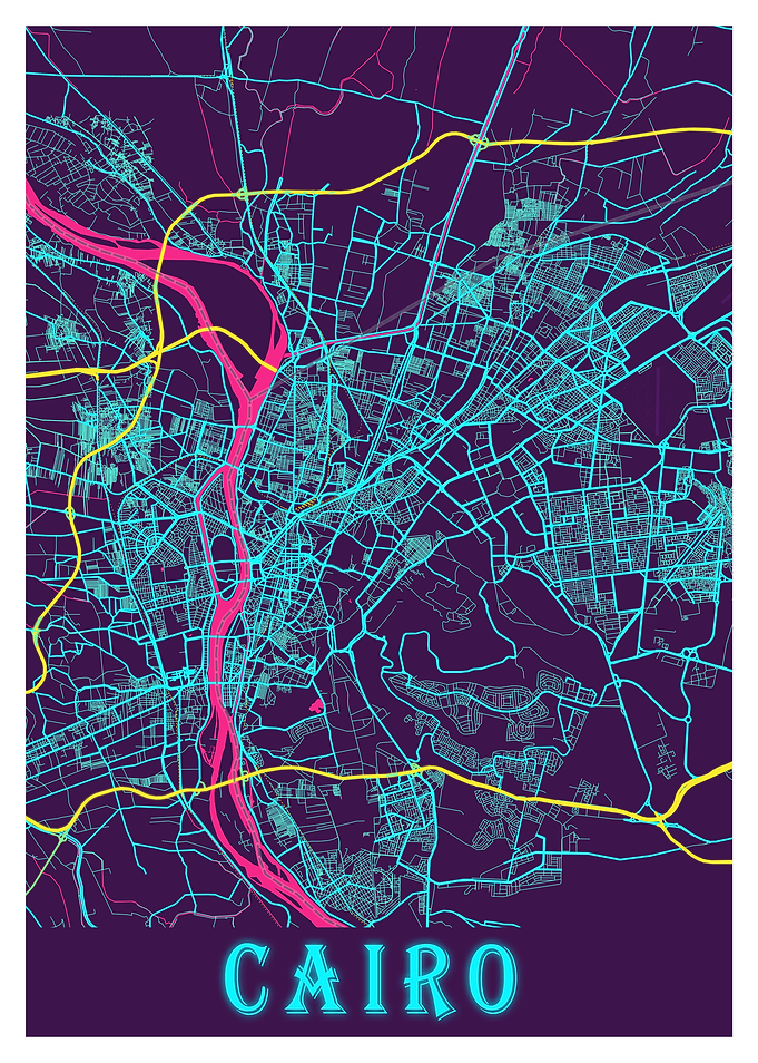 Cairo Neon City Map