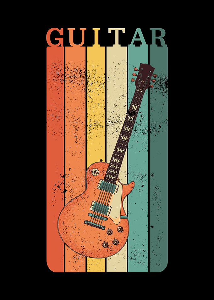 Vintage Guitar Music Gift