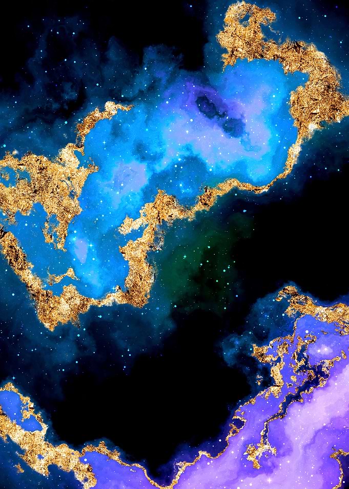 100 Starry Nebula in Space