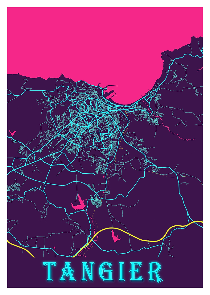 Tangier Neon City Map