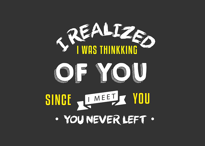I realized I was thinking