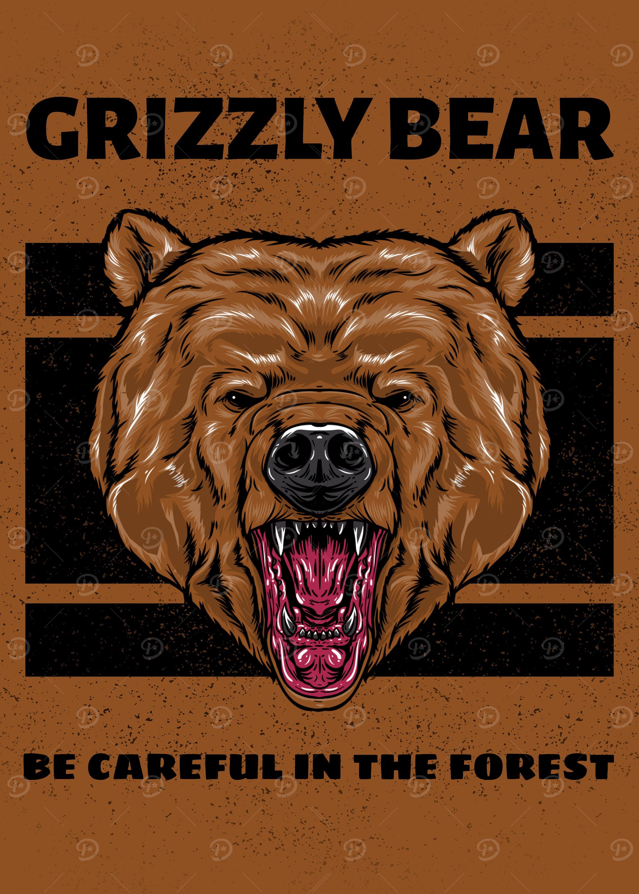 Grizzly Bear Animal Face