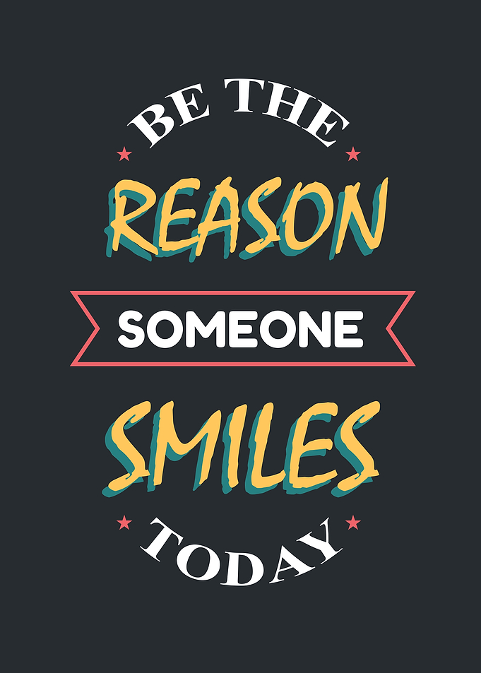 Smile Vintage Quotes Black