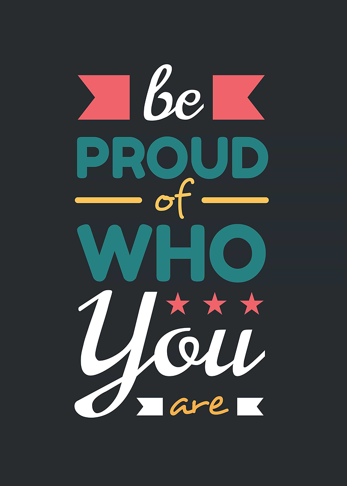 Proud Vintage Quote Black