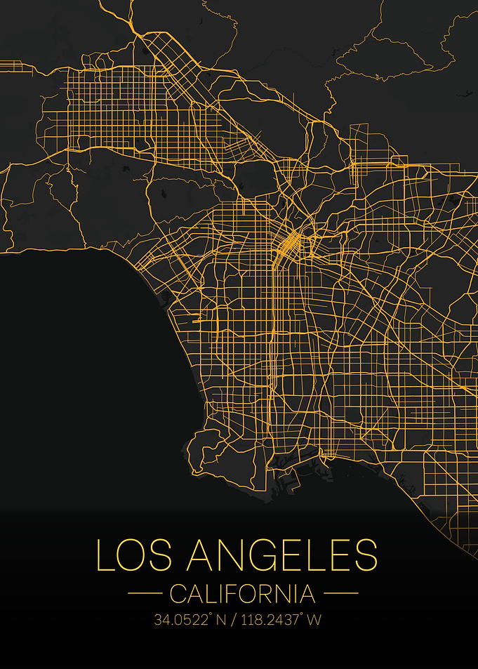 Los Angeles California Map