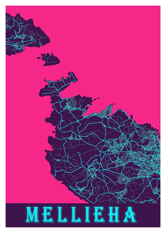 Mellieha Neon City Map