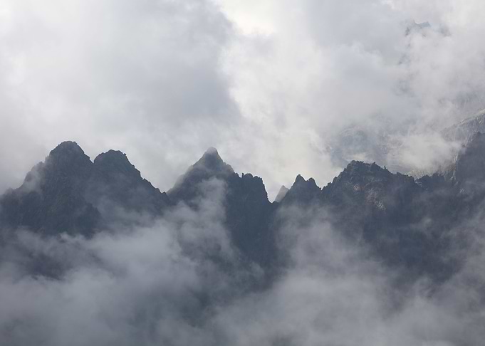 Foggy mountains