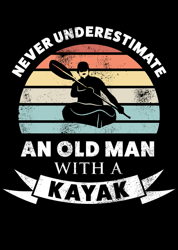 Old man with a Kayak Gift