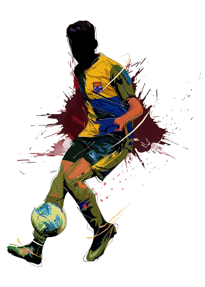 Football soccer painting