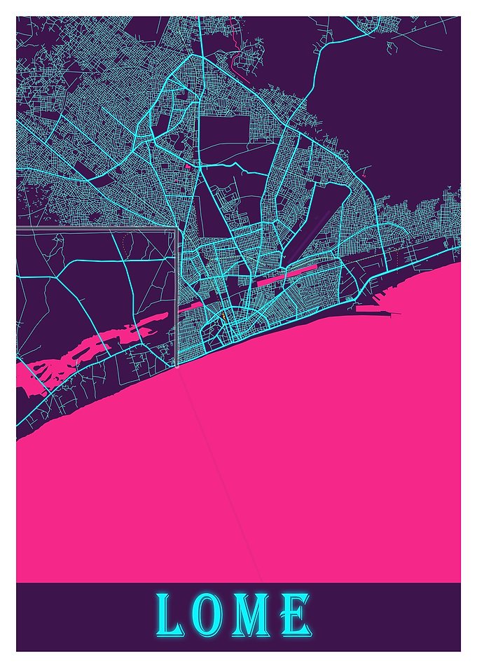 Lome Neon City Map
