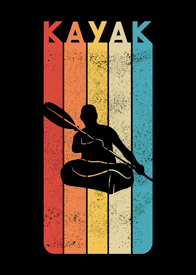 Retro Kayaking Kayak Gift