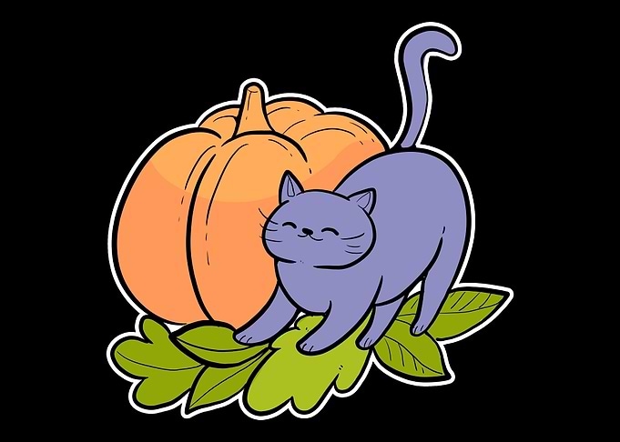 Cat Pumpkin Halloween Cat