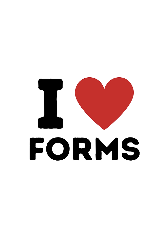 I Love Forms Simple Heart