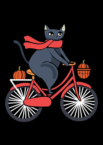 Autumn Cat Bicycle Cat Own