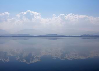 Mountain lake reflection