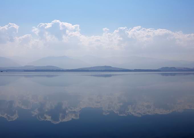 Mountain lake reflection