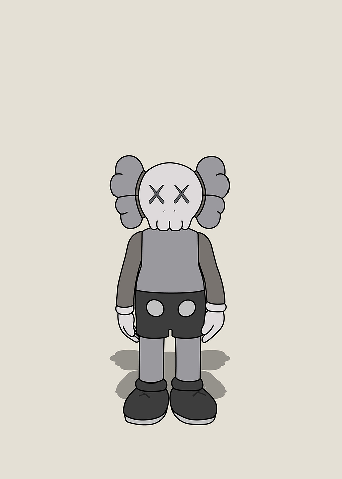 KAWS Standing Grey