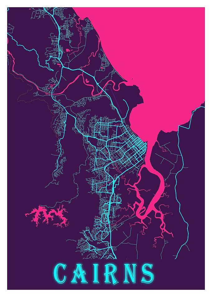 Cairns Neon City Map