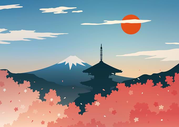 Rising sun landscape