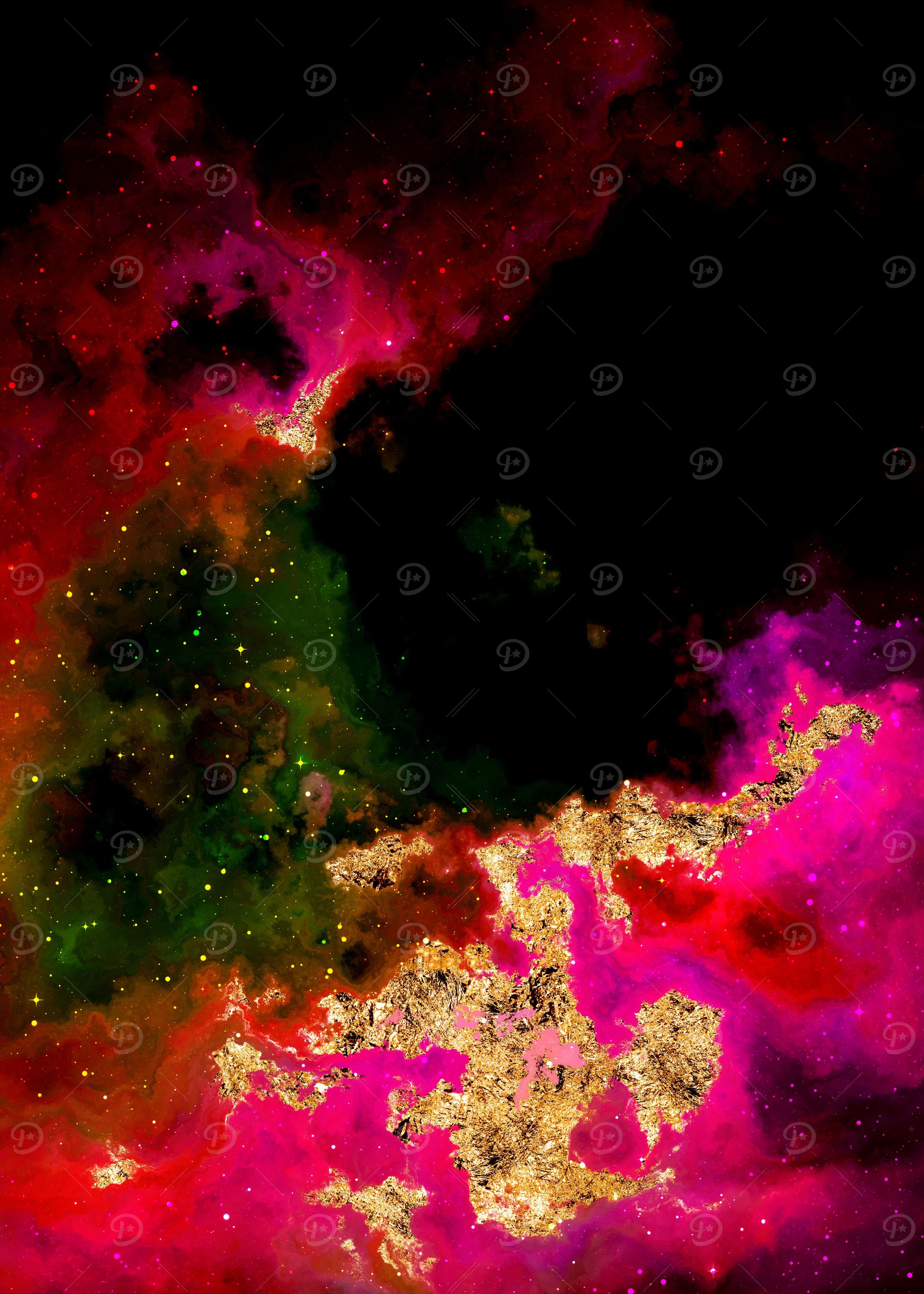 100 Starry Nebula in Space