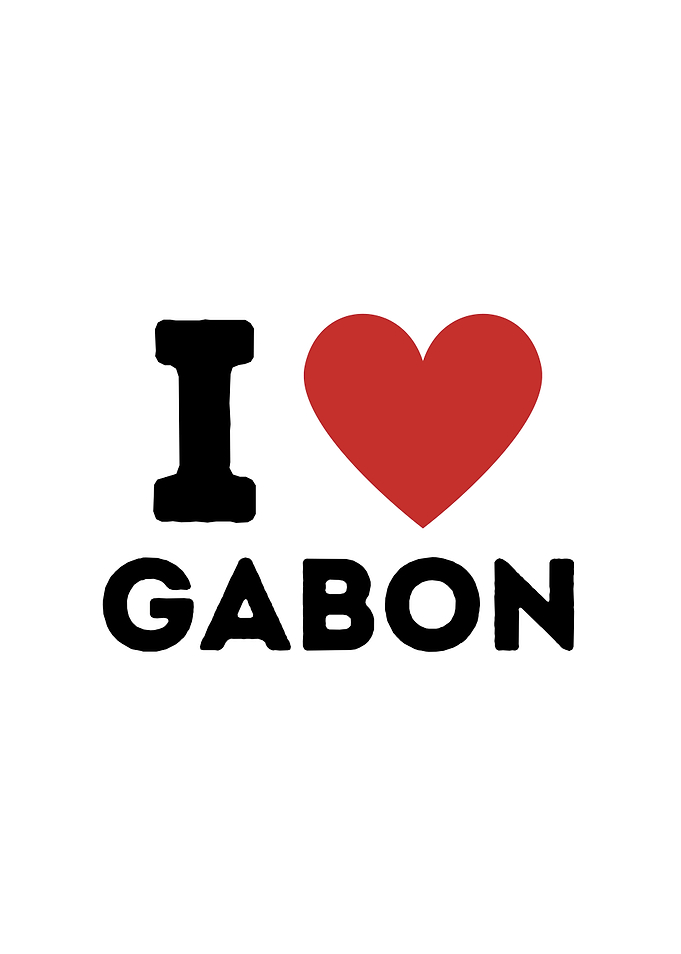 I Love Gabon Simple Heart