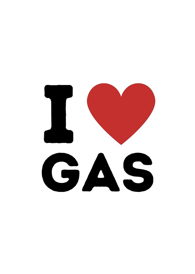 I Love Gas Simple Heart