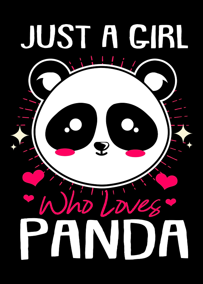 Panda Girl Love Cute Bear