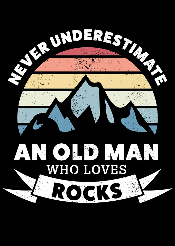 An old man who loves Rocks