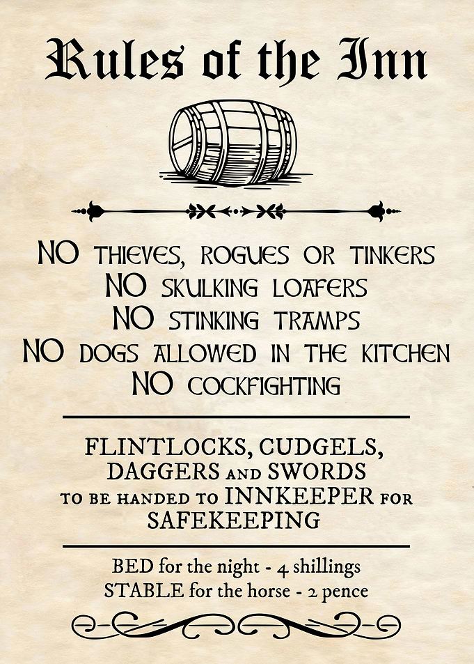 RULES OF THE INN CELTIC