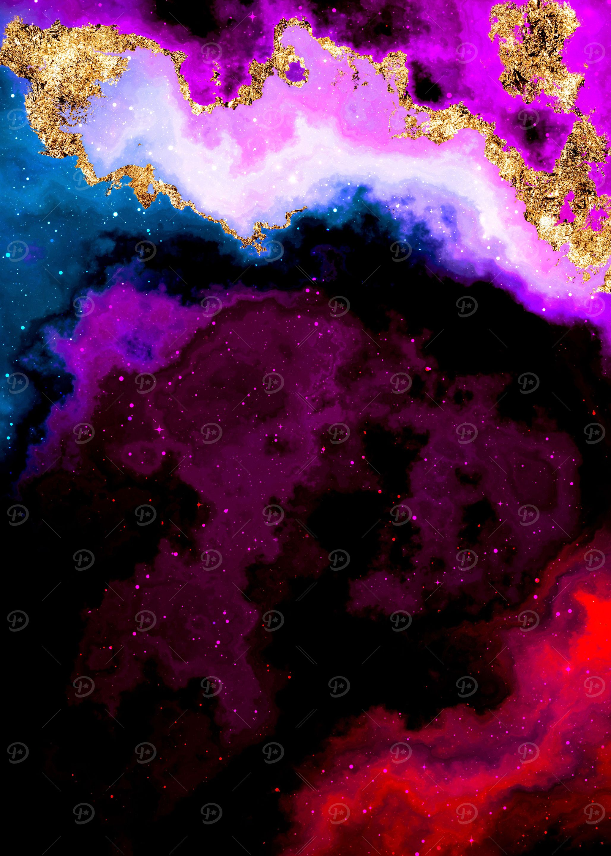 100 Starry Nebula in Space