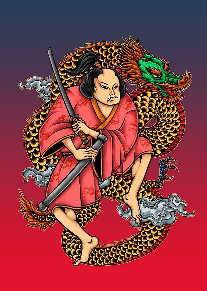 Samurai Worrior dragon