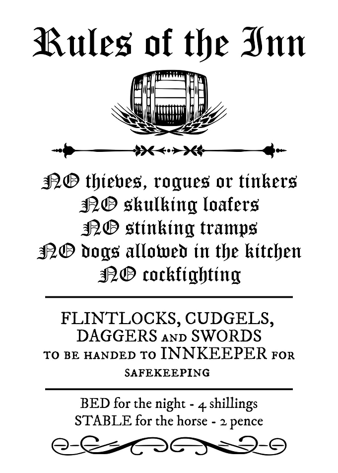 RULES OF THE INN ENGLAND