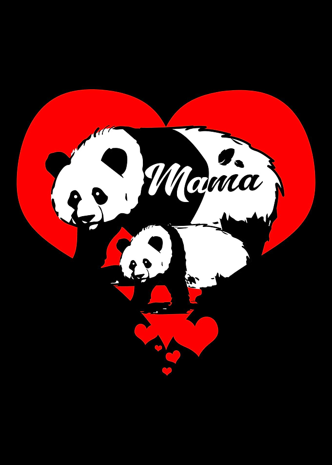 Panda Mama With Baby Bear