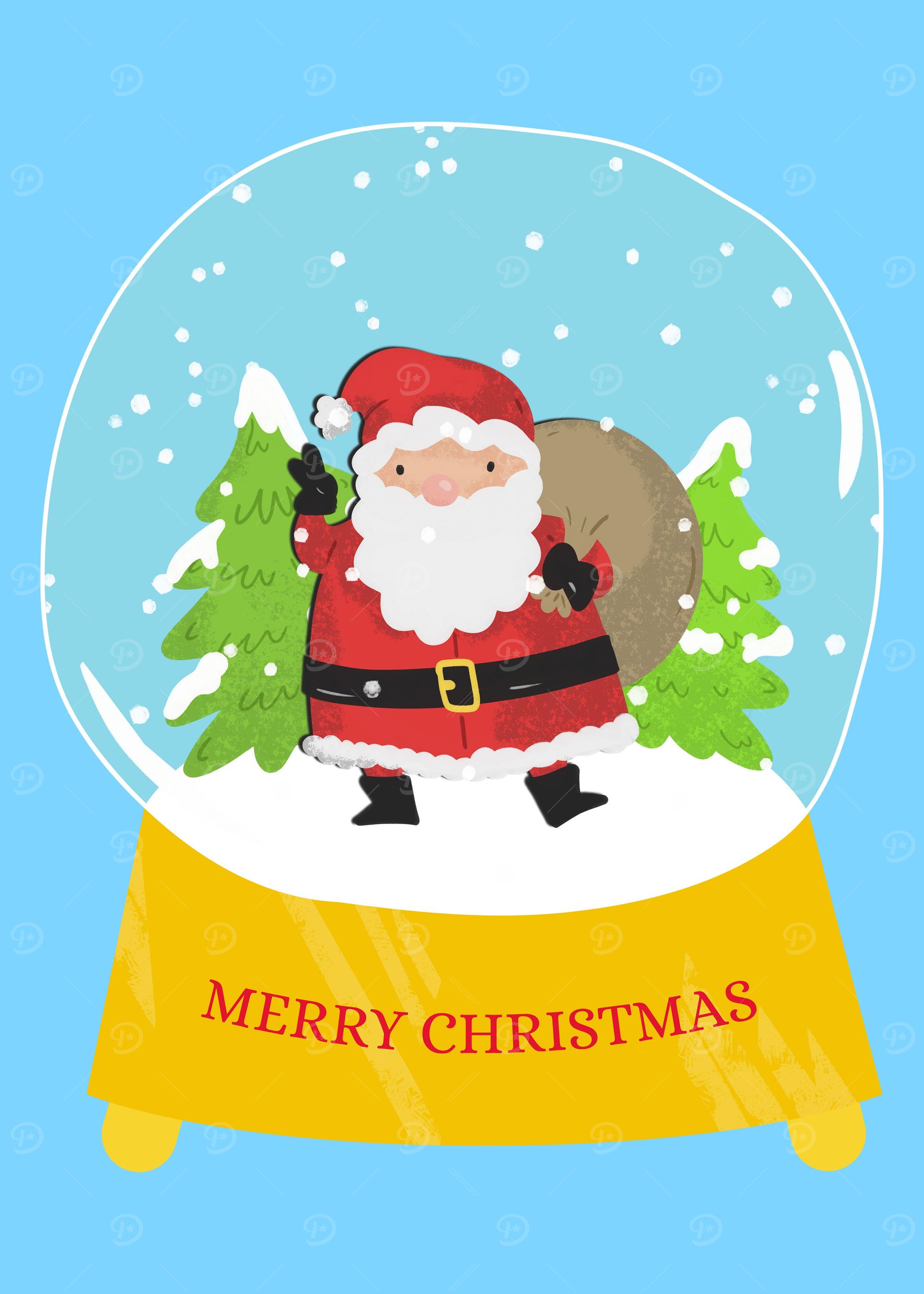 Santa Claus crystal ball