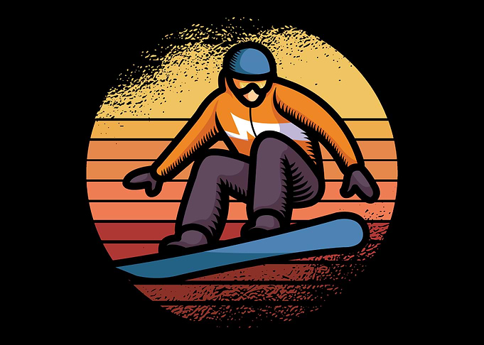 Snowboarder snowboarding