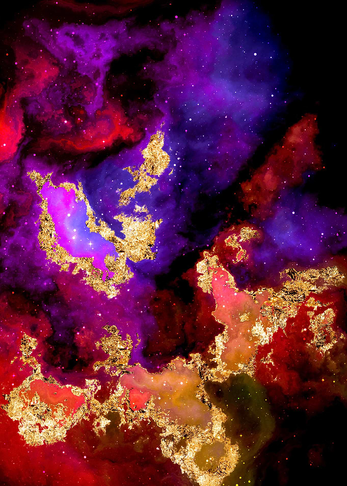 100 Starry Nebula in Space