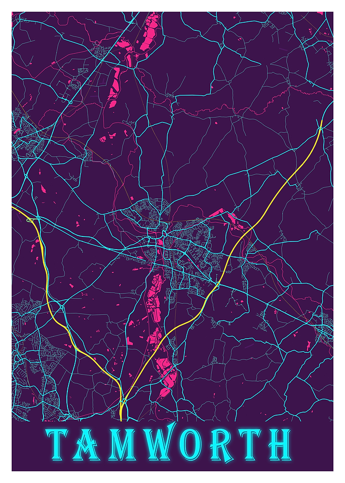 Tamworth Neon City Map