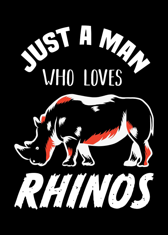 Man who Loves Rhinos Gift