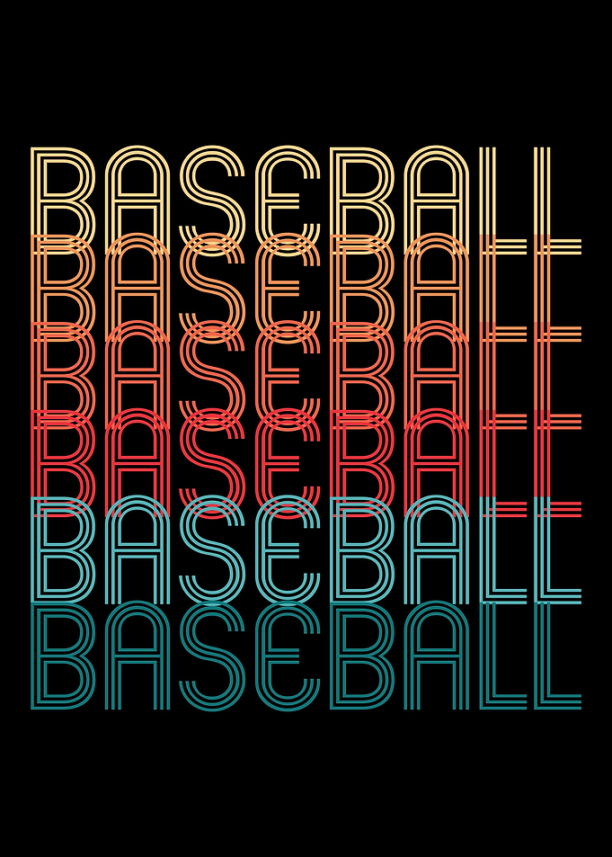 Baseball Text Retro