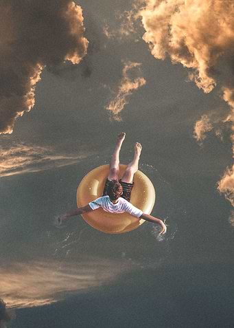 Floating in the sky