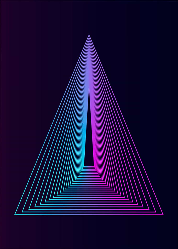 Neon triangle