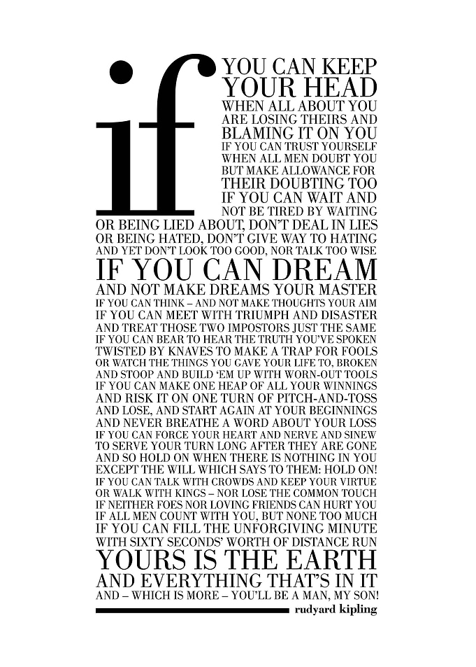 If by Rudyard Kipling