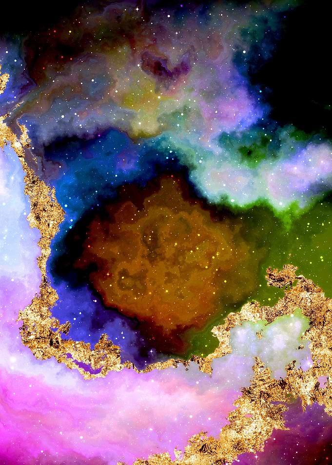 100 Starry Nebula in Space
