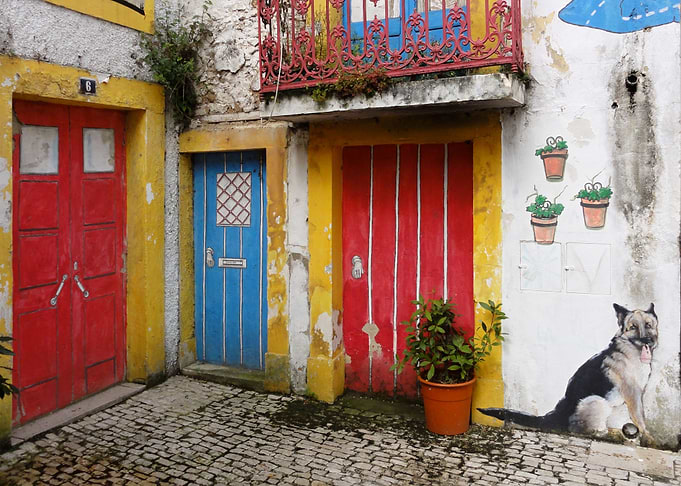 Colorful old facade