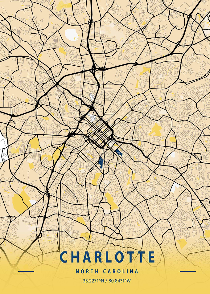 Charlotte Yellow City Map